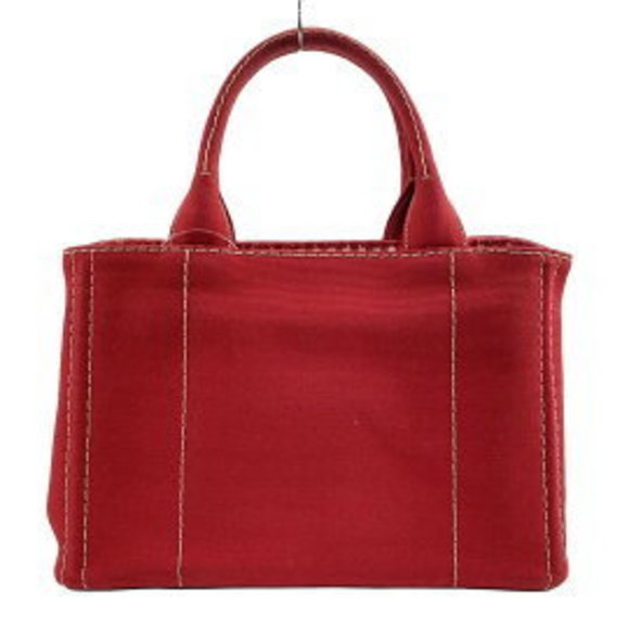 PRADA CANAPA tote bag red x white - Picture 3 of 12